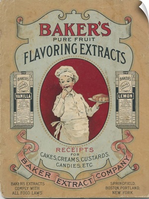 Baker's Flavoring Abstracts - Vintage Advertisement