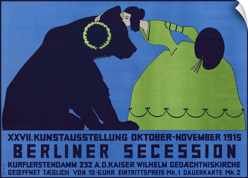Vintage advertisement artwork for the Berlin Secession.