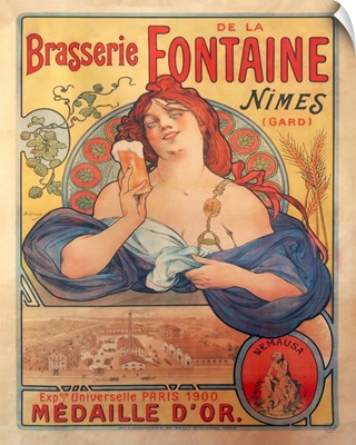 Brasserie Fontaine - Vintage Advertisement