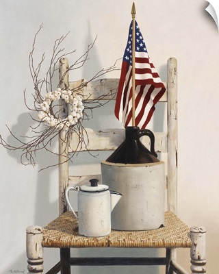 Chair With Jug And Flag
