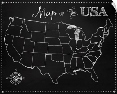 Chalkboard US Map