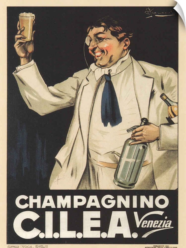 Champagnino CILEA - Vintage Champagne Advertisement