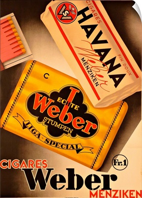 Cigares Weber - Vintage Cigar Advertisement