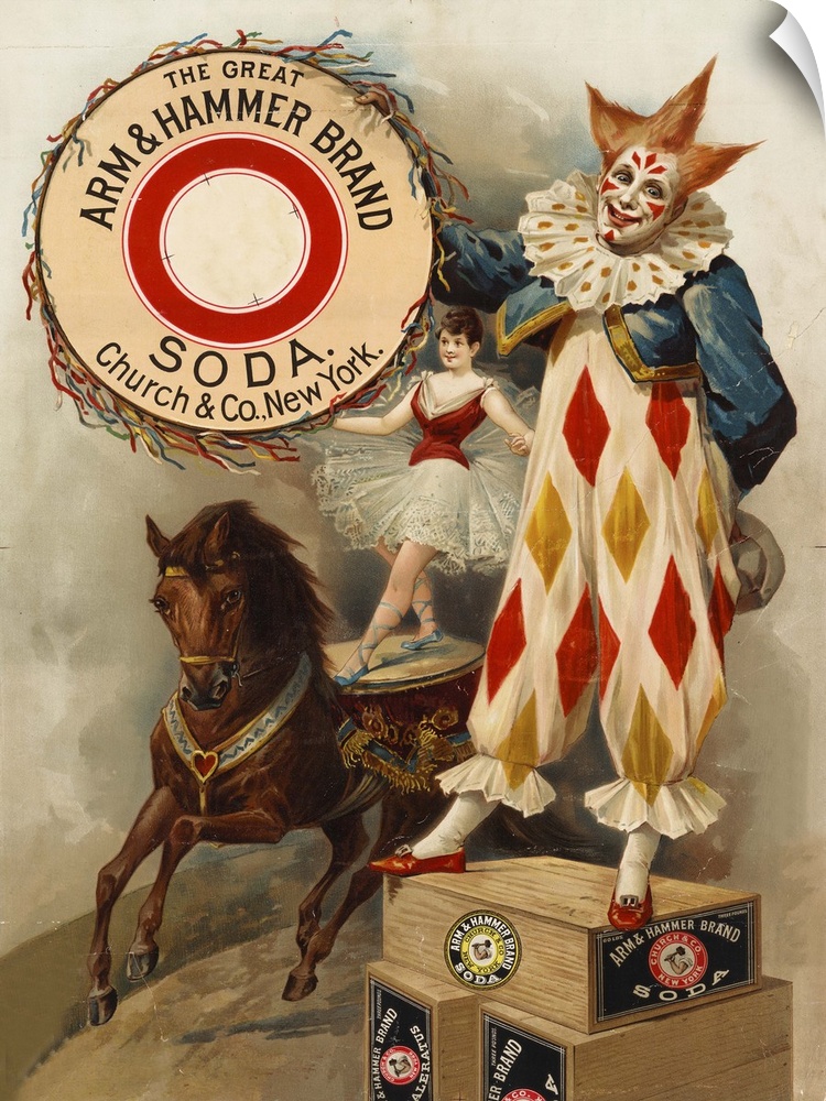 Clown, Horse, Acrobat and Arm and Hammer Brand Soda