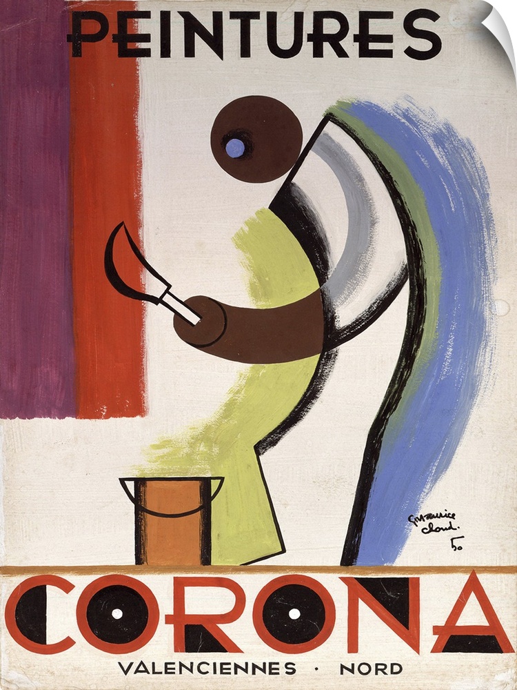 Vintage poster advertisement for Corona Paint.