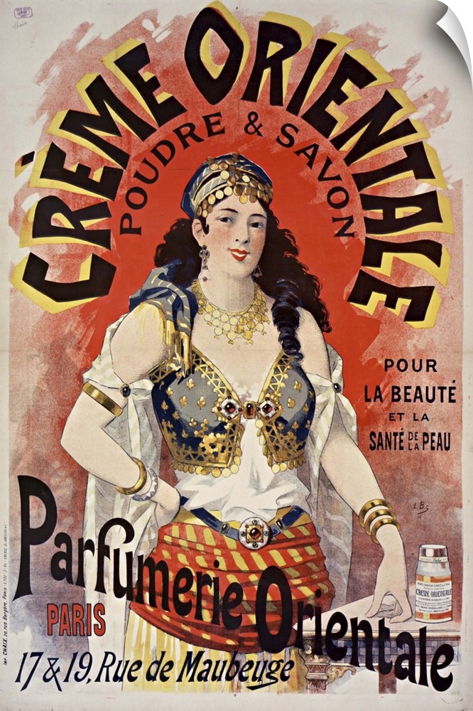 Vintage poster advertisement for Creme Orientele.