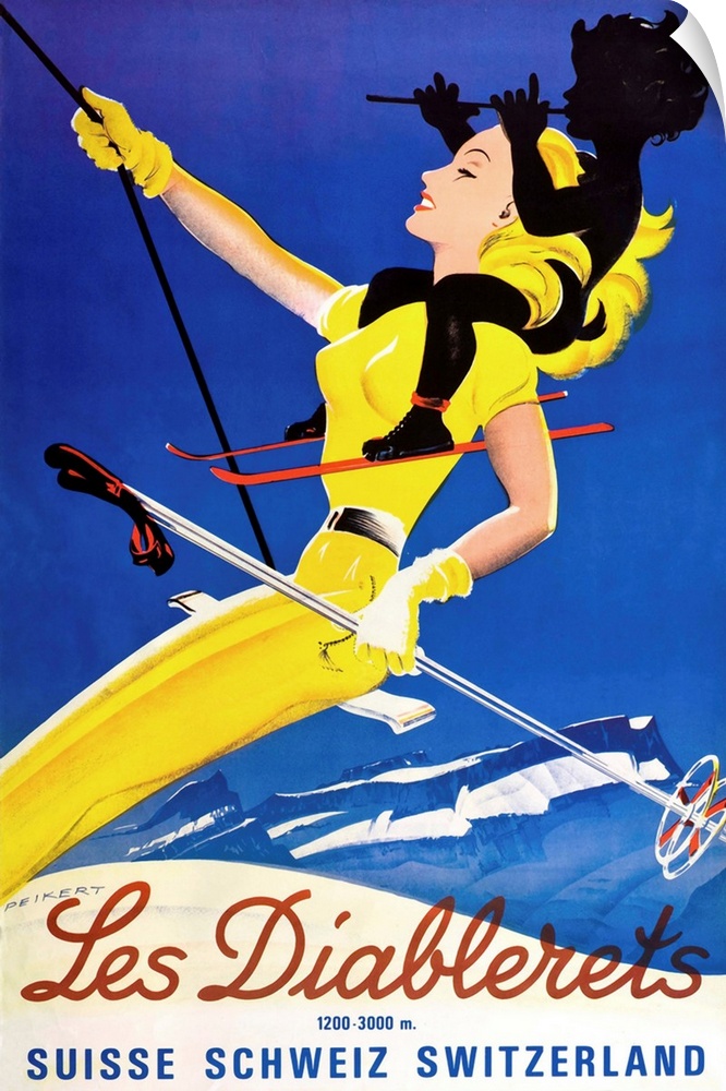 Vintage poster advertisement for Diablerets