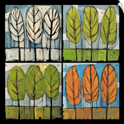 Four Seasons Tree Series Square