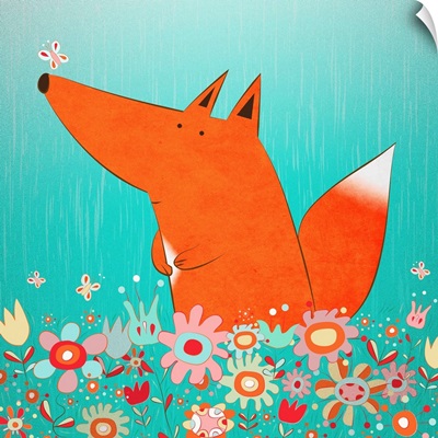 Fox in Flowers