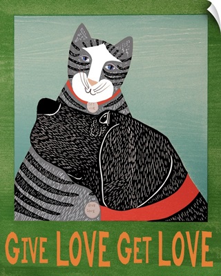 Get Love Give Love_Bannerblack and grey cat