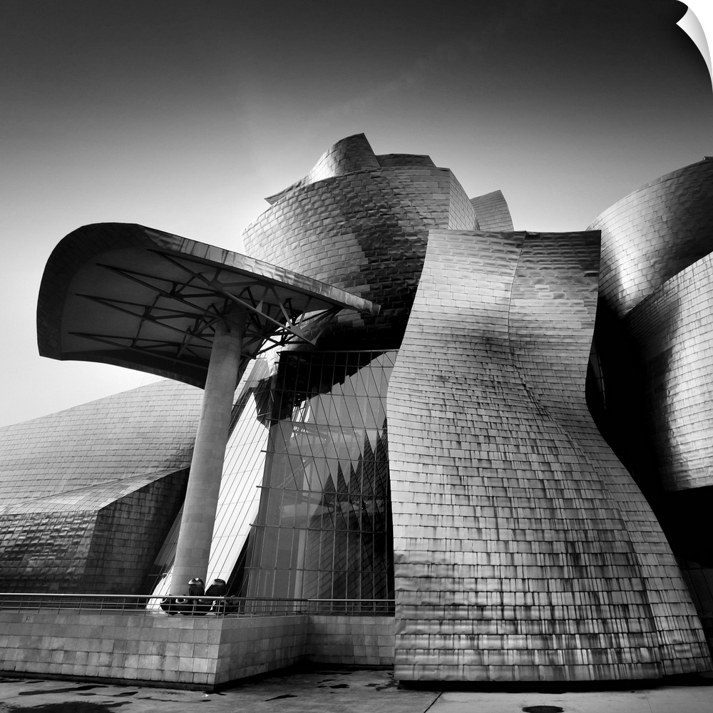 Guggenheim Bilbao, black and white photography