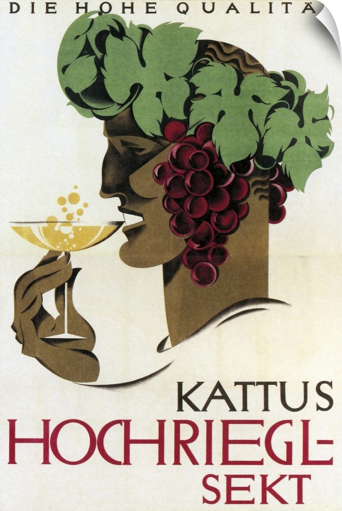 Vintage poster advertisement for Hochriegl German.