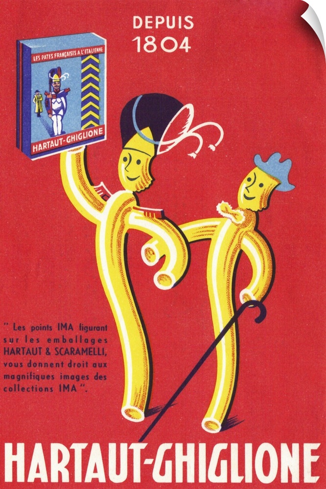 Vintage advertisement Hartaut-Ghiglione Pasta.