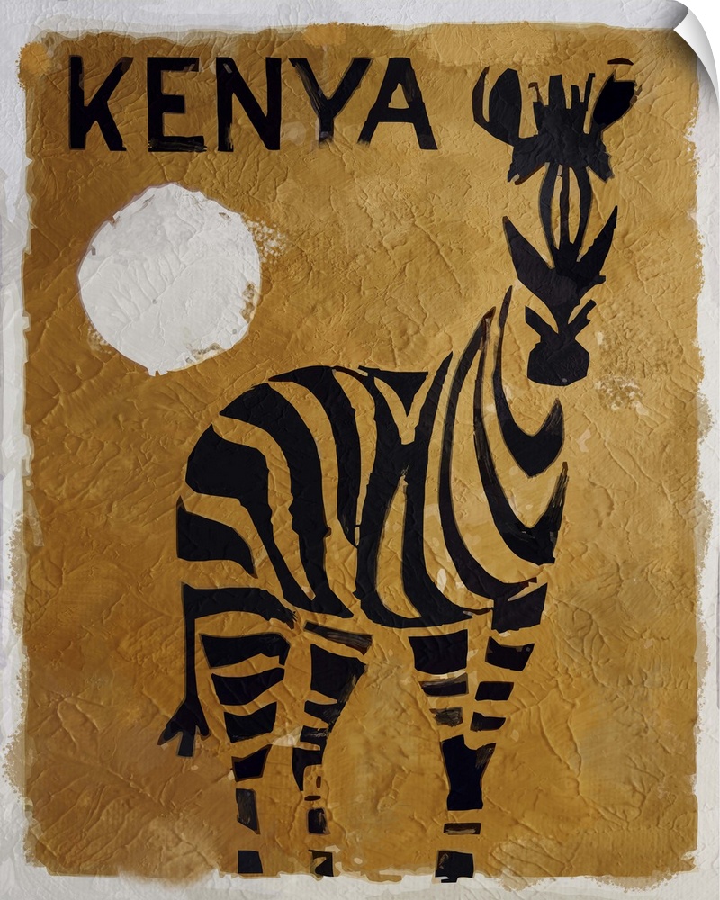 Vintage poster advertisement for Kenya.