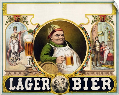 Lager Bier - Vintage Beer Advertisement