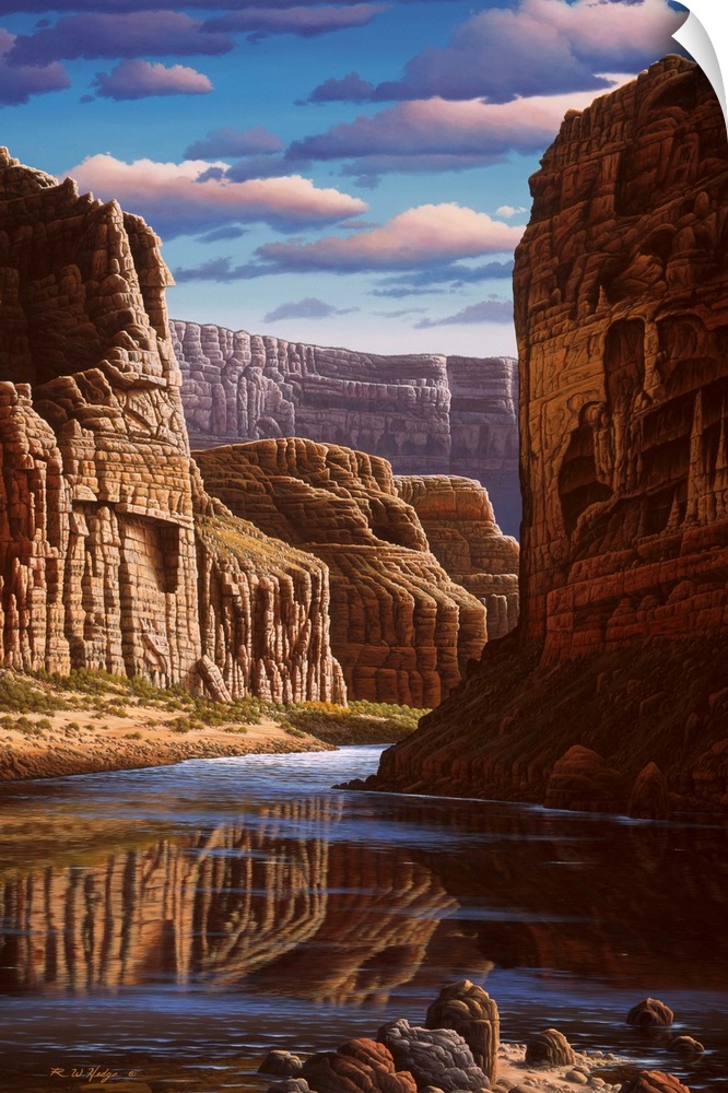 Contemporary landscape painting of the Grand Canyon.