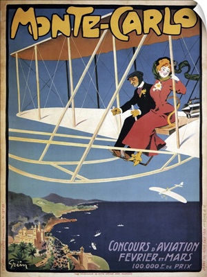 Monte Carlo Aviation Tours - Vintage Advertisement