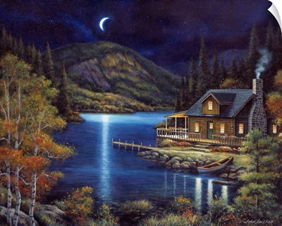 Moonlit Cabin