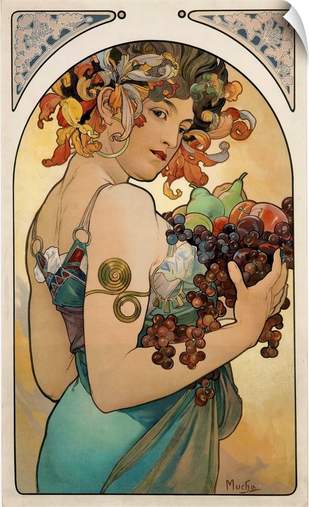 Art Nouveau Illustration of a WomanVintage Poster Artist