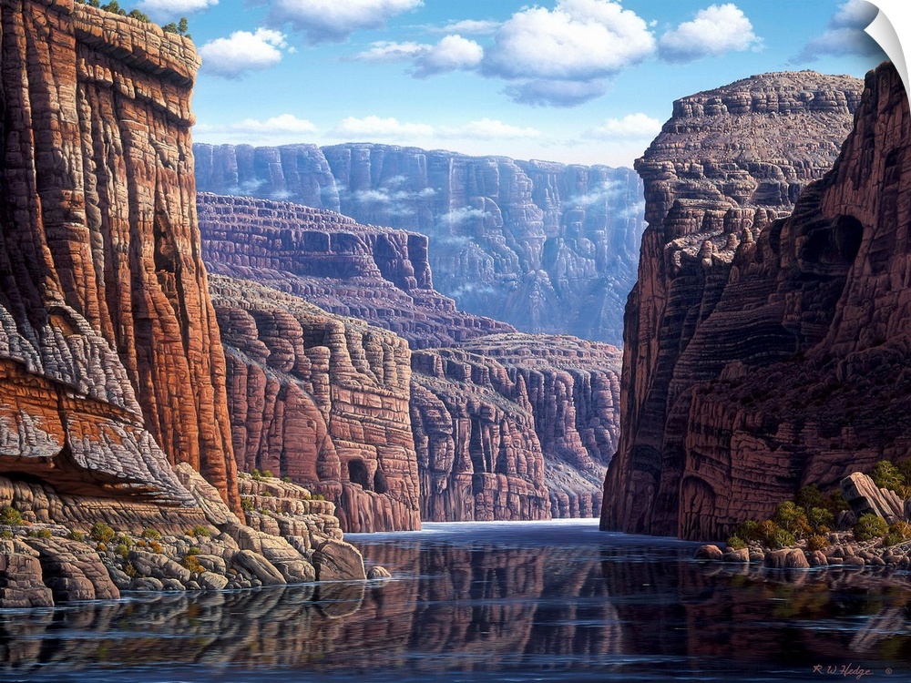 Contemporary landscape painting of the Grand Canyon.