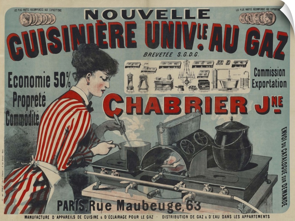 Vintage poster advertisement for Nouvelle Cuisine.