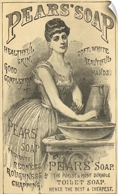Pears Soap Washbowl - Vintage Advertisement