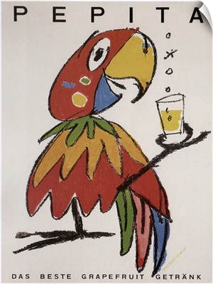 Pepita the Parrot - Vintage Liquor Advertisement