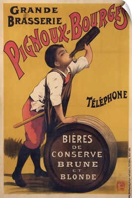 Pignoux Bourges - Vintage Beer Advertisement
