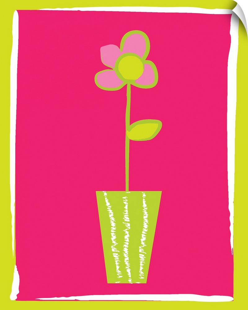 pink flower in a vase