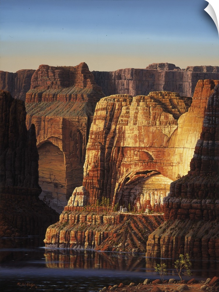 Contemporary landscape painting of the Grand Canyon.