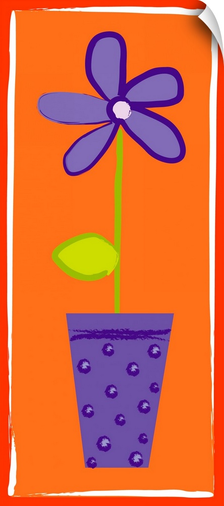 purple flower in a vase
