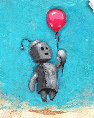 Robot With Red Balloon