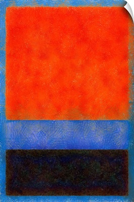 Rothko Style Red Black And Blue