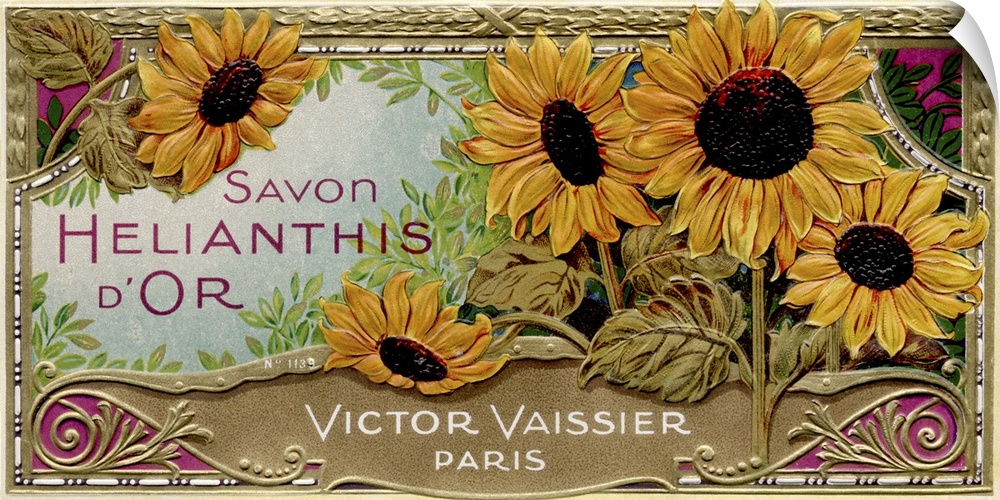 Savon Helianthis d'Or - Vintage Soap Advertisement