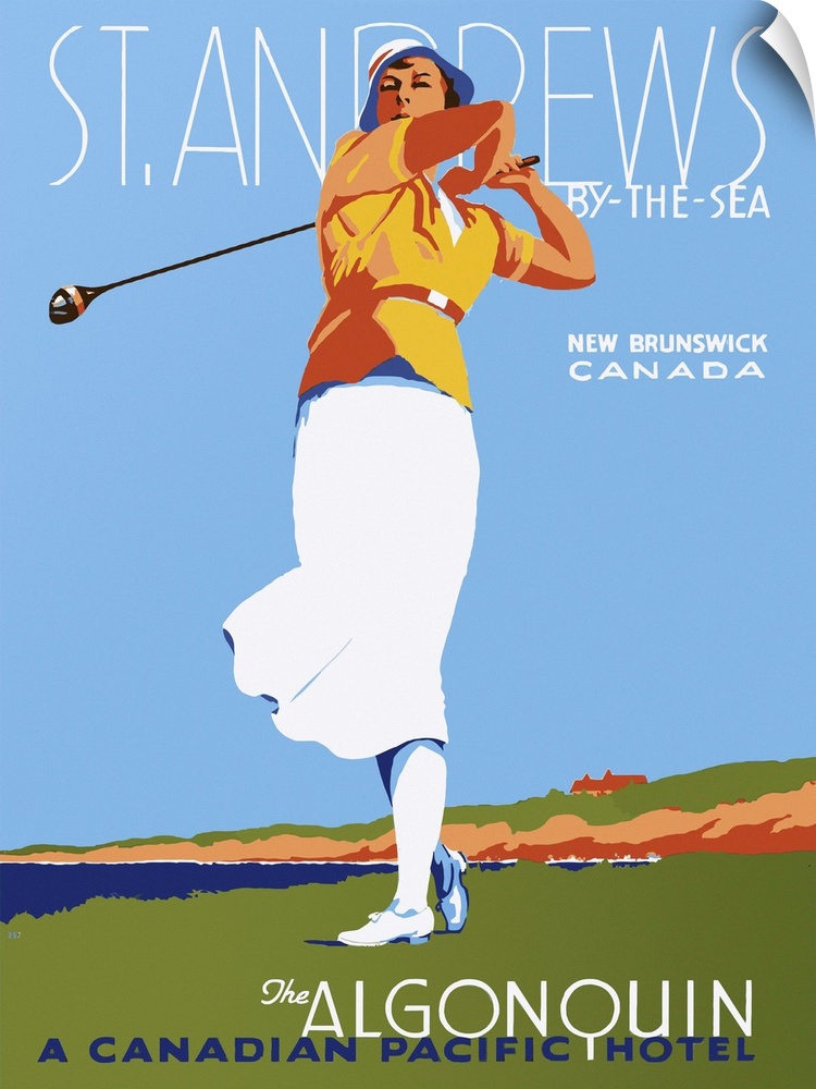Vintage poster advertisement for St. Andrews.