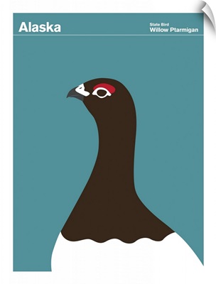 State Posters - Alaska State Bird: Willow Ptarmigan