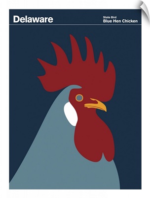 State Posters - Delaware State Bird: Blue Hen Chicken