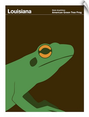 State Posters - Louisiana State Amphibian: American Green Tree Frog