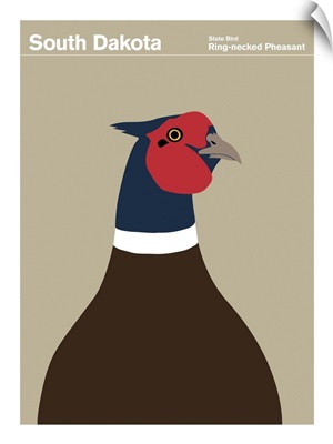 State Posters - South Dakota State Bird: Ring-necked Pheasant