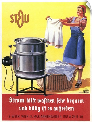 Swiss Laundry Machine - Vintage Advertisement