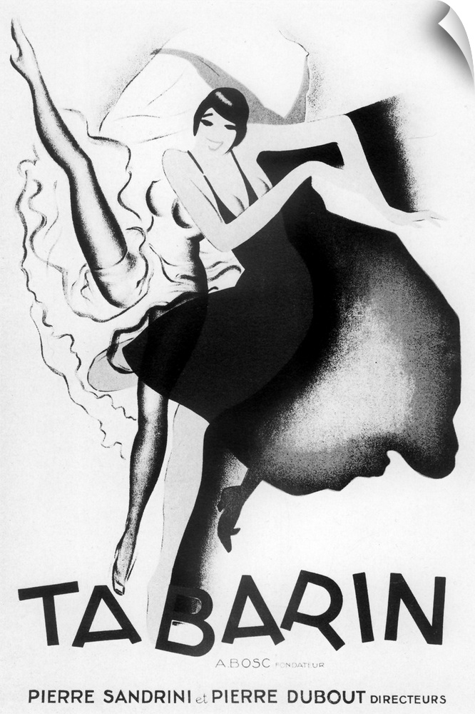 Vintage poster advertisement for Tabarin Art Deco.