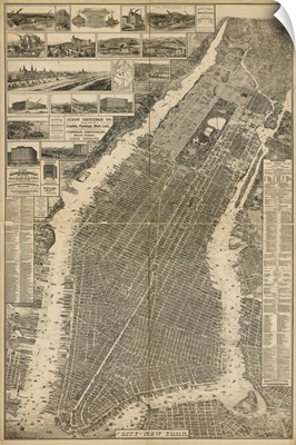 The City of New York Map, 1879