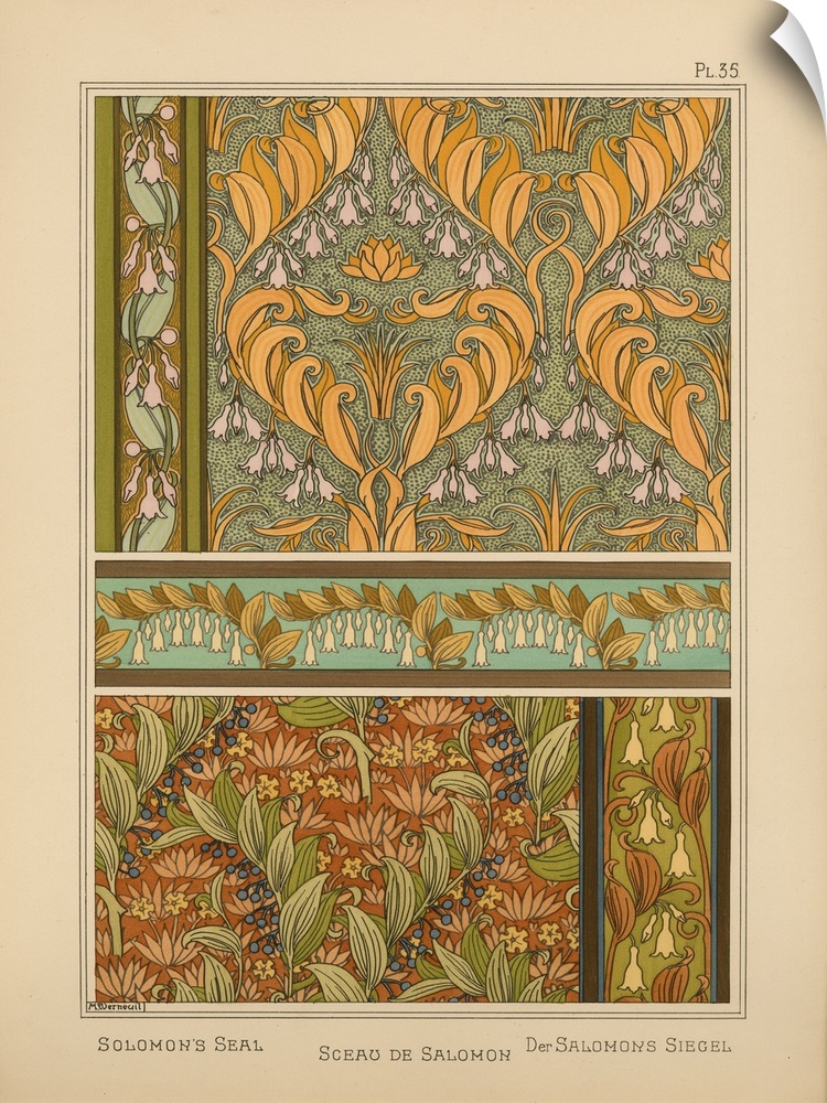 La Plante et ses applications ornementales, Eugene Grasset, Plate 35 - Solomon's Seal