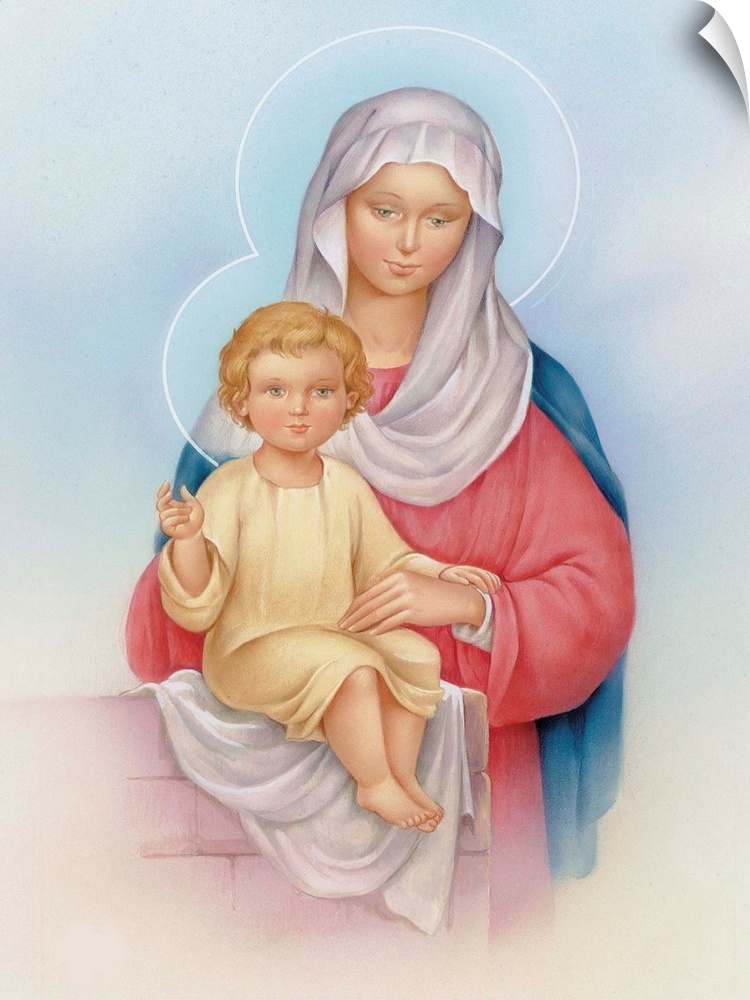 The Virgin Mary holding baby Jesus