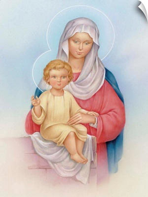 The Virgin Mary holding baby Jesus