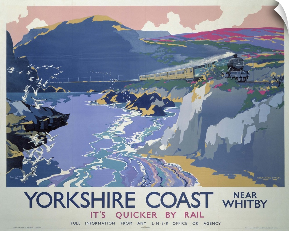 Vintage poster advertisement for Yorkshire Travel.
