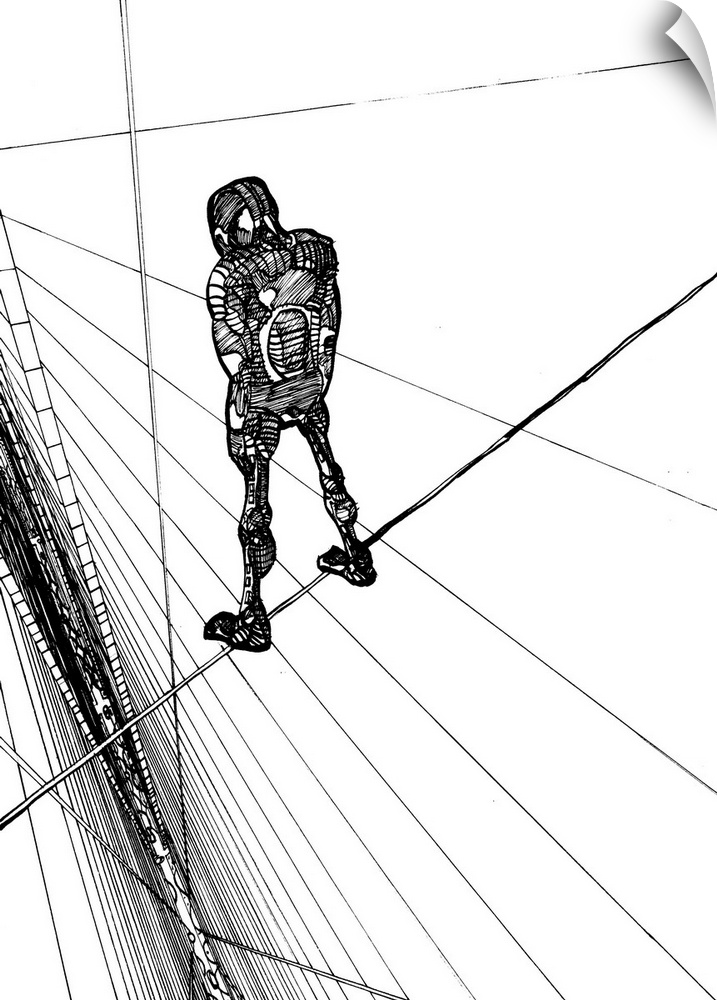 Cyberpunk comic page with a robot in a futuristic urban setting.