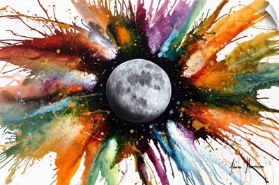 Abstract Universe - Rainbow Moon