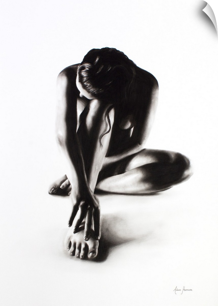 Nude Woman Charcoal Study 41