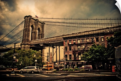Brooklyn Bridge And Old Building